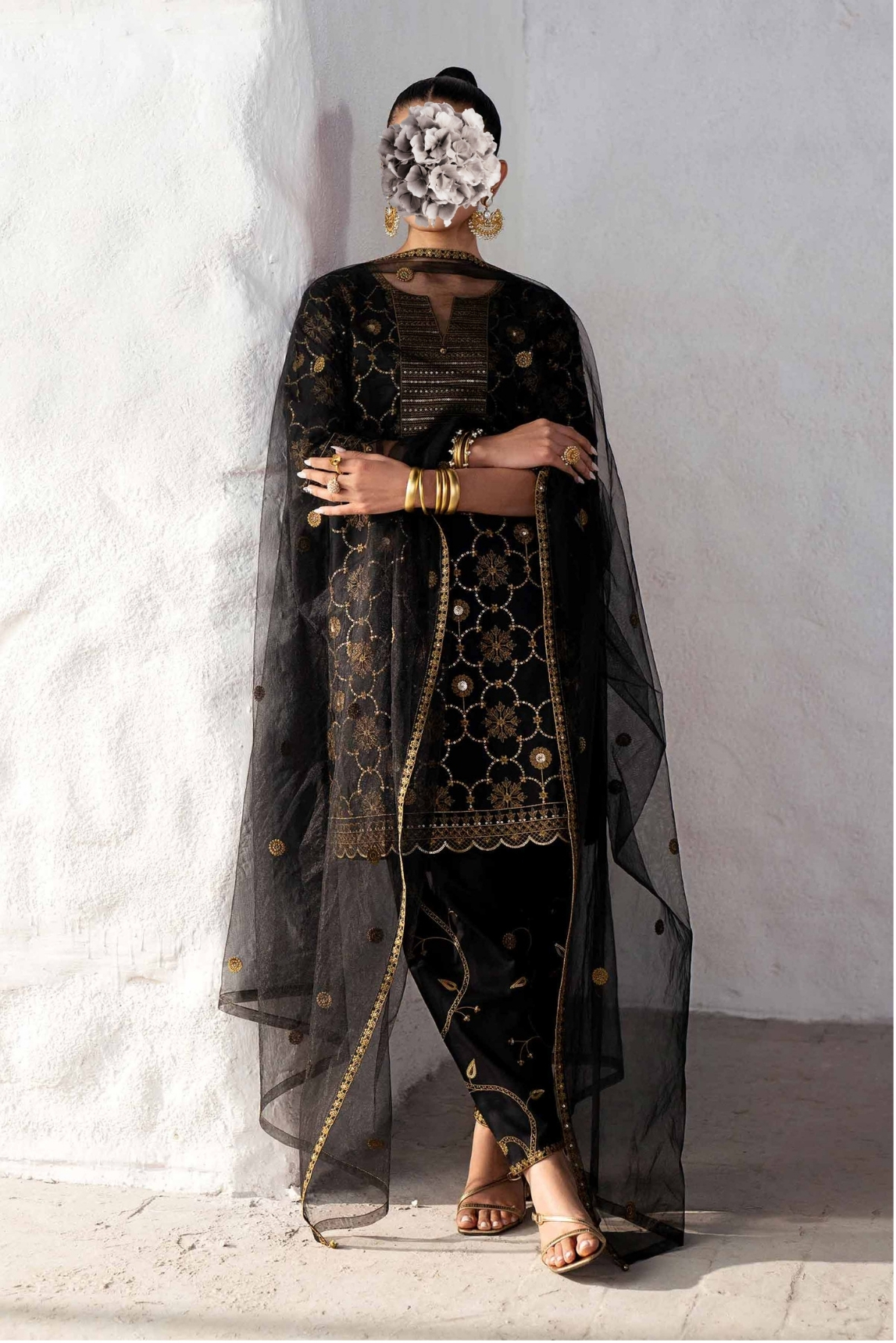 3 Piece - Embroidered Suit - KFS25-01