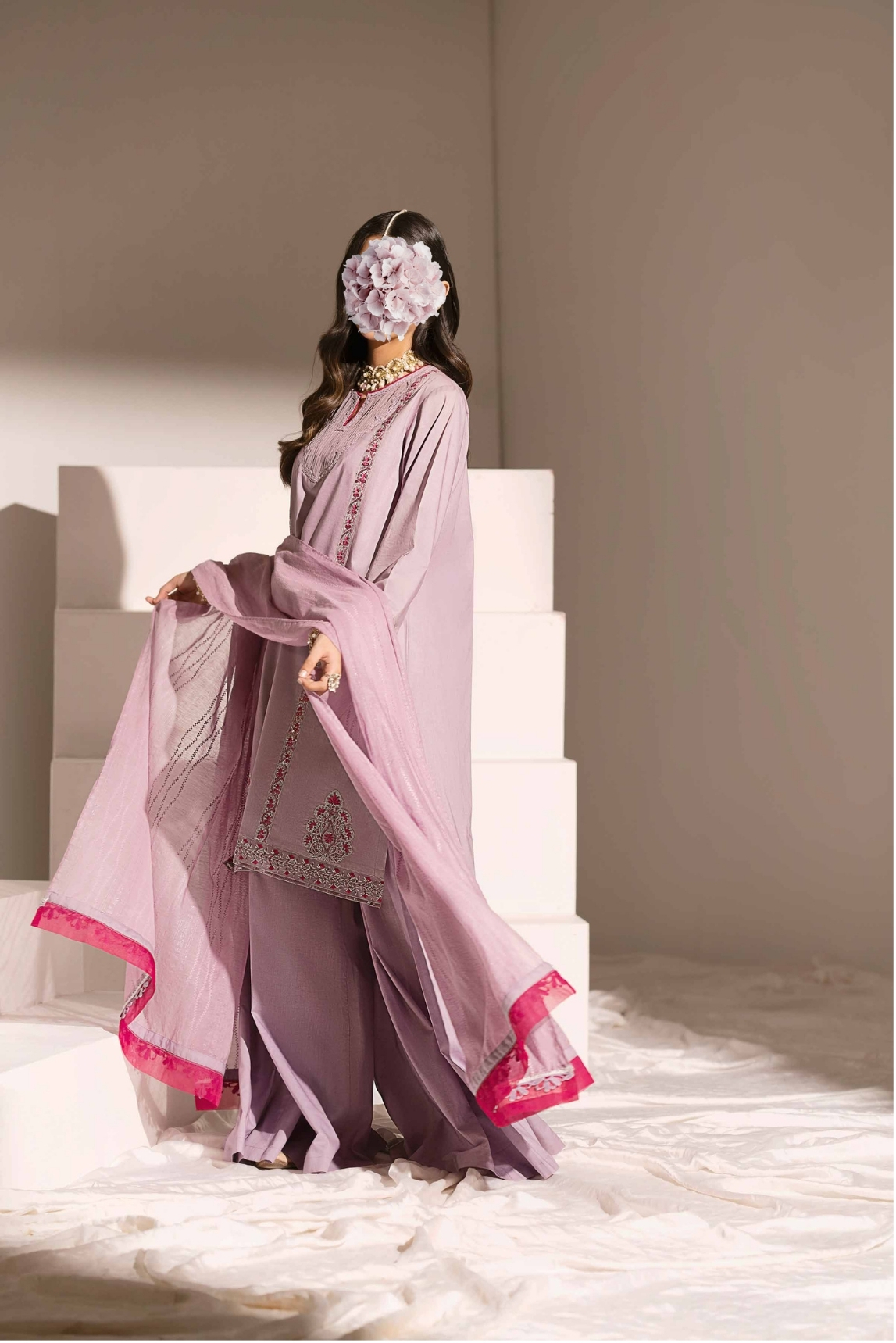 3 Piece - Embroidered Suit - PE25-125 view 4