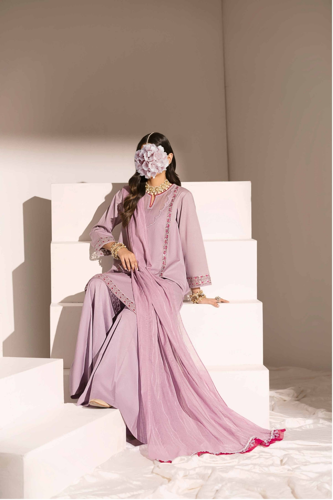 3 Piece - Embroidered Suit - PE25-125 view 5