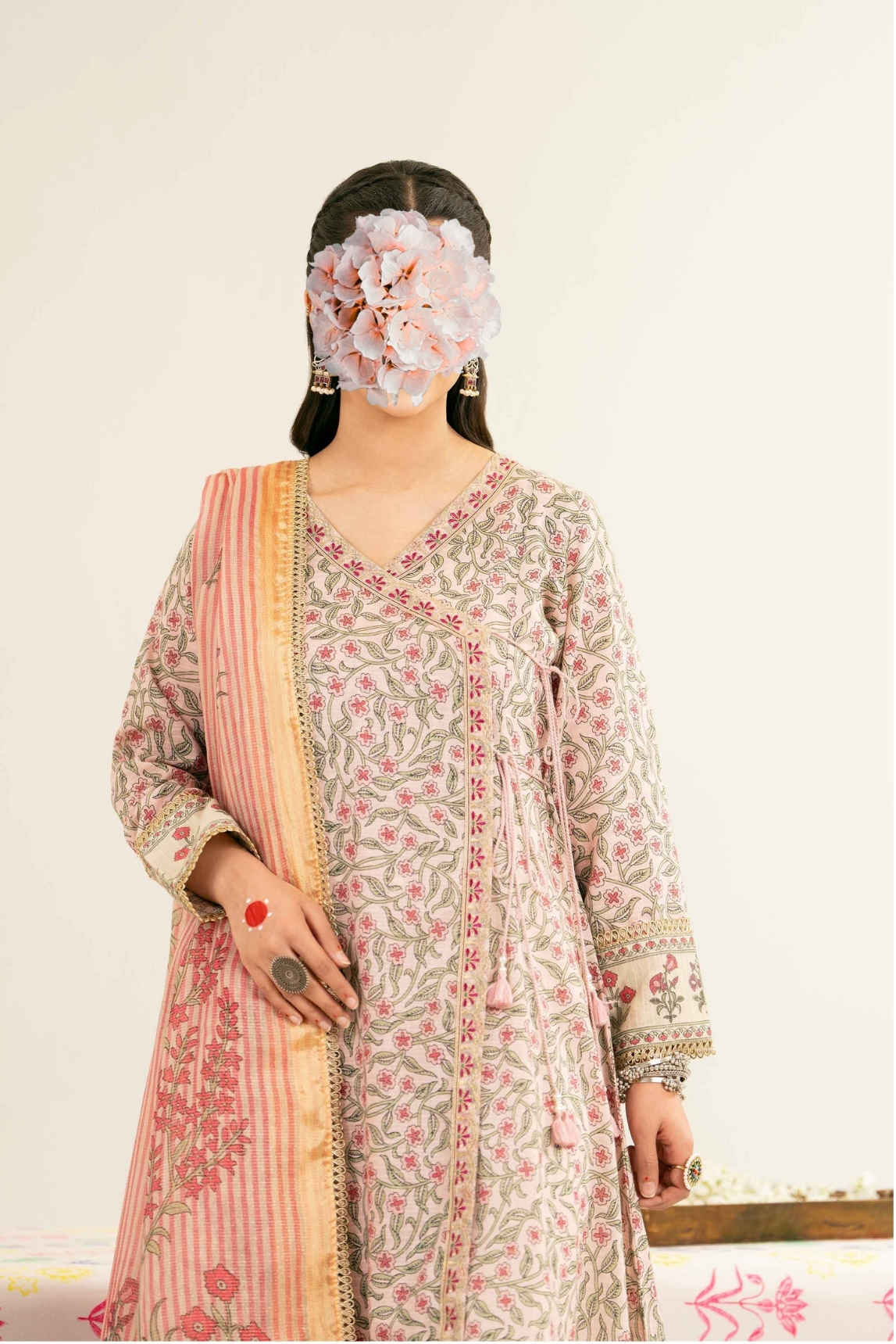 2 Piece - Printed Embroidered Suit - PE25-260 view 4