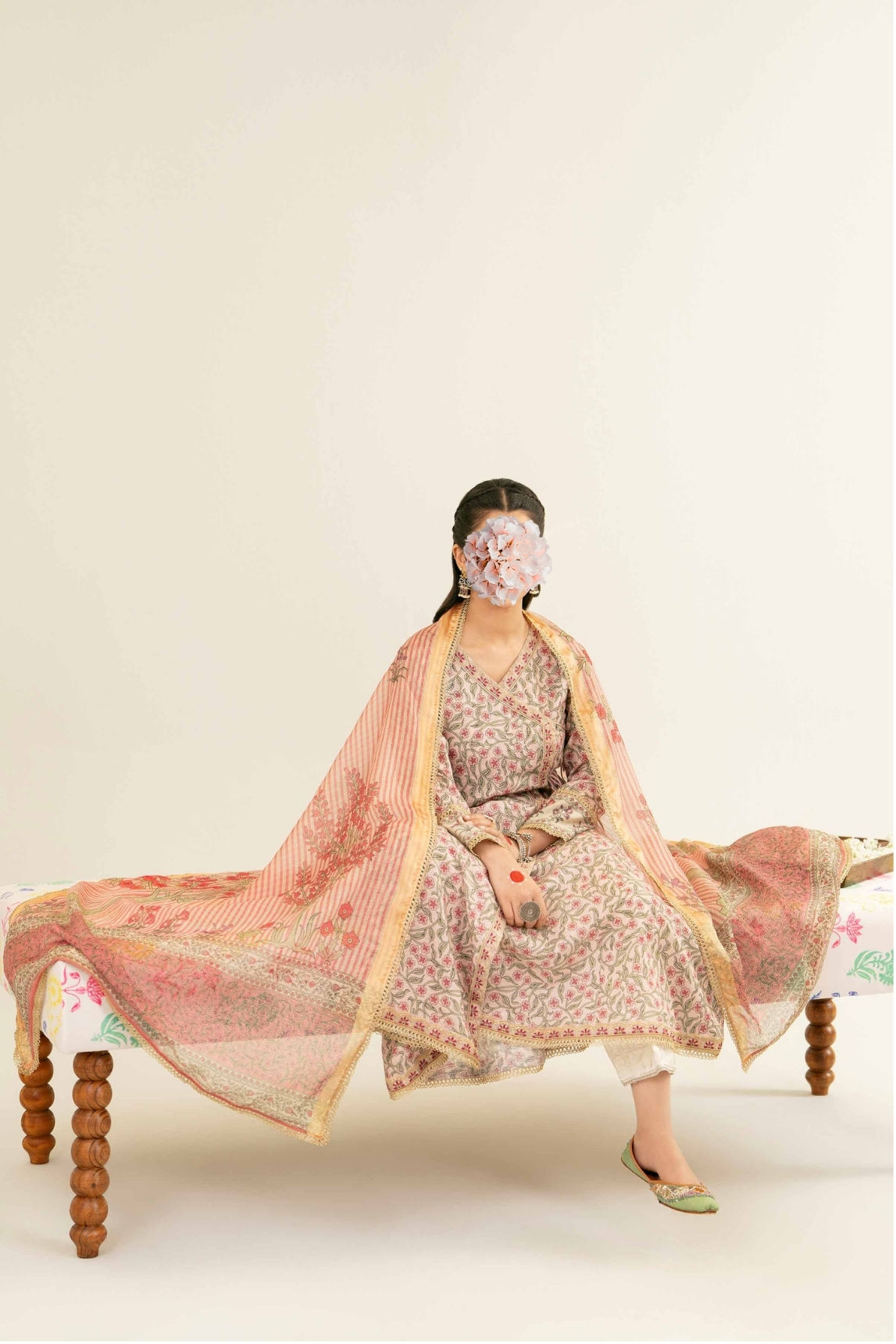 2 Piece - Printed Embroidered Suit - PE25-260 view 5