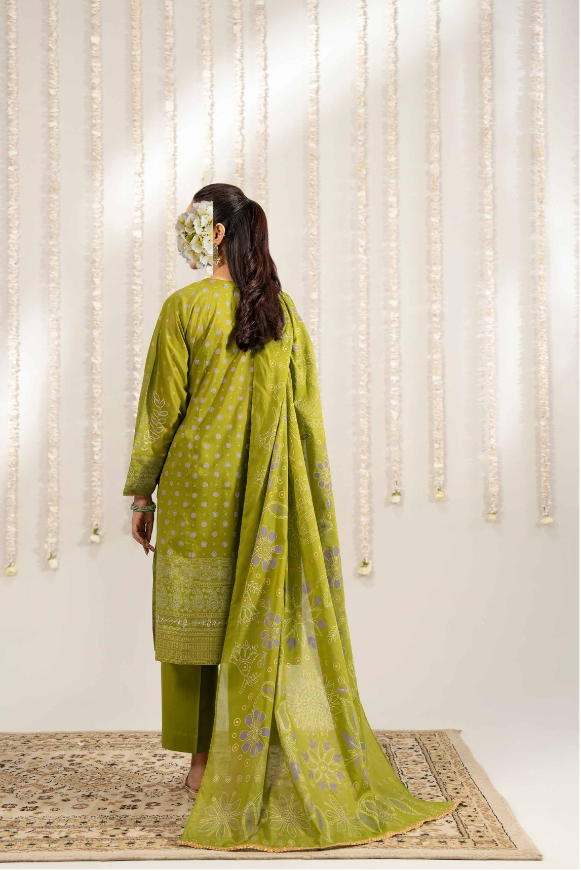 3 Piece - Printed Embroidered Suit - PE25-494 view 3