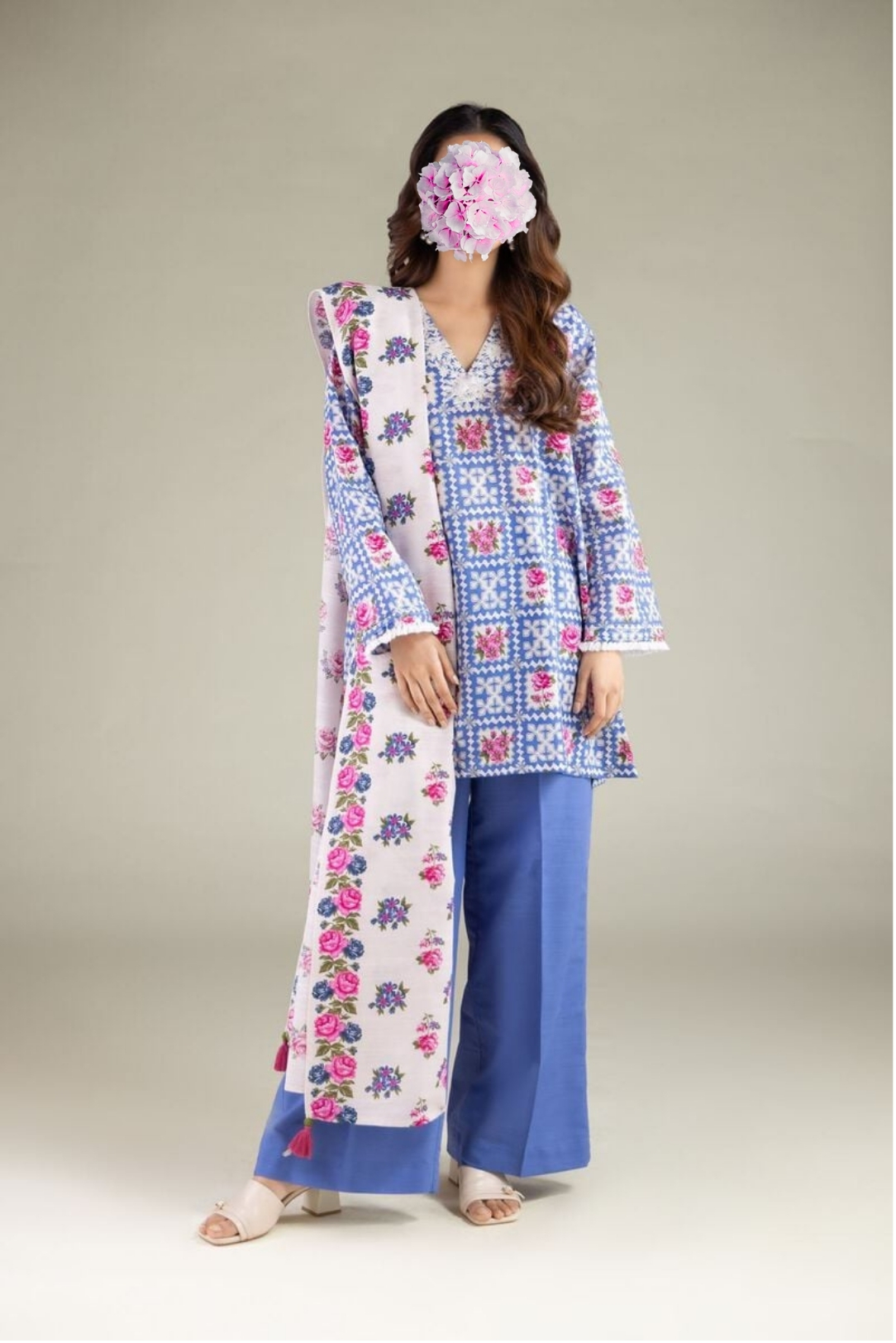 Embroidered | Textured Cotton | Summer Floral Dupatta