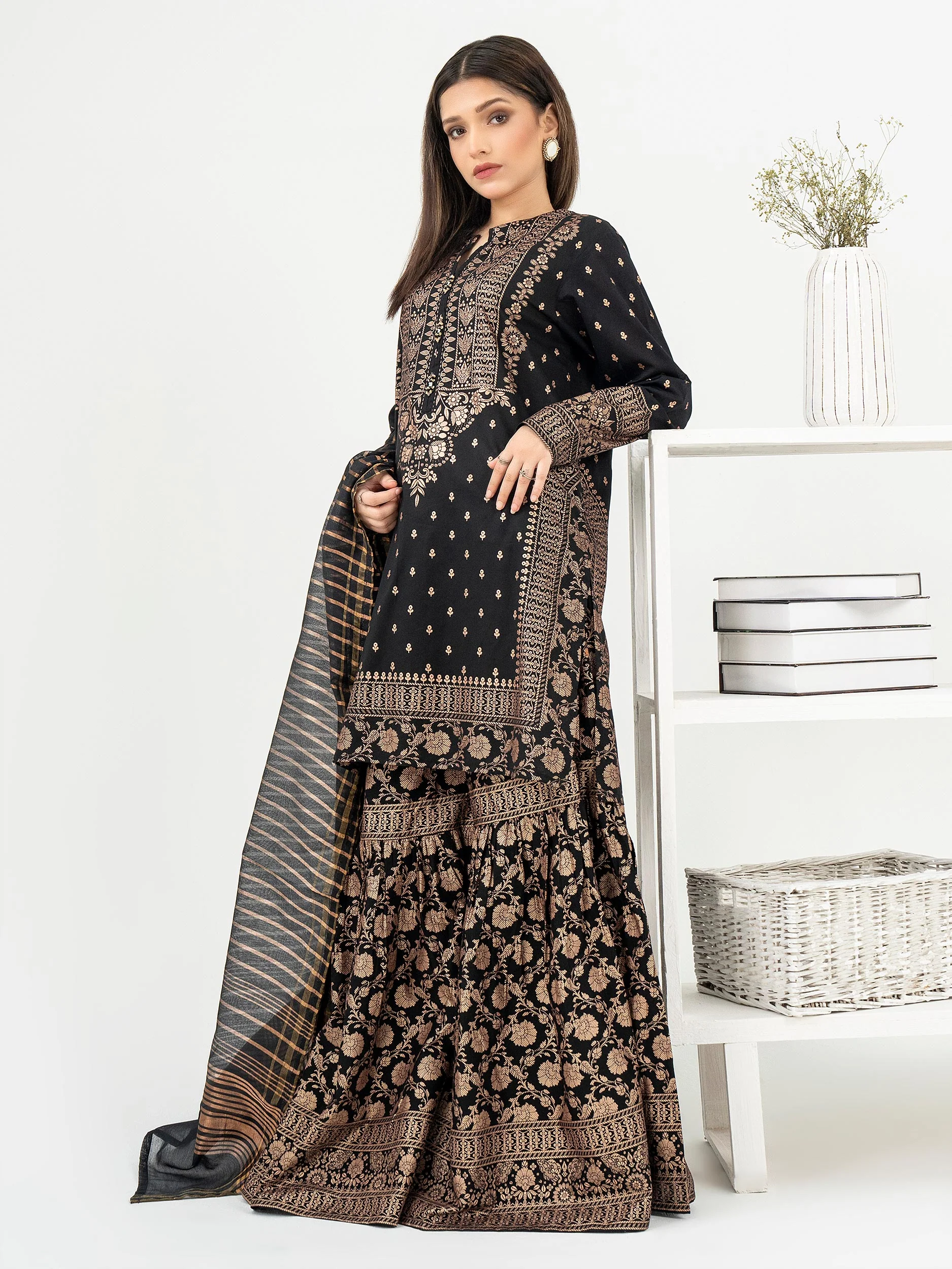 3 Piece Lawn Suit-Paste Print (Pret) view 3