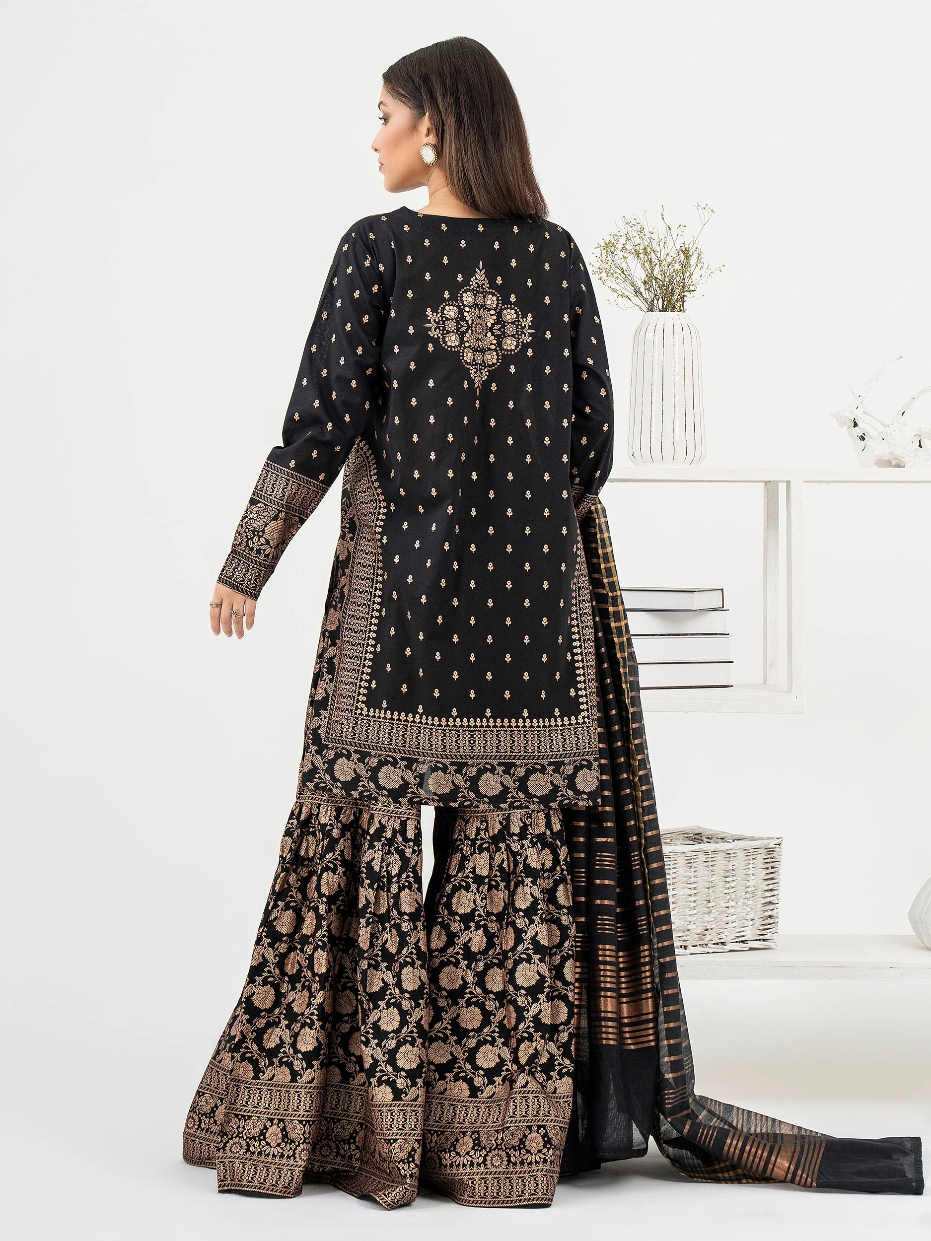 3 Piece Lawn Suit-Paste Print (Pret) view 6