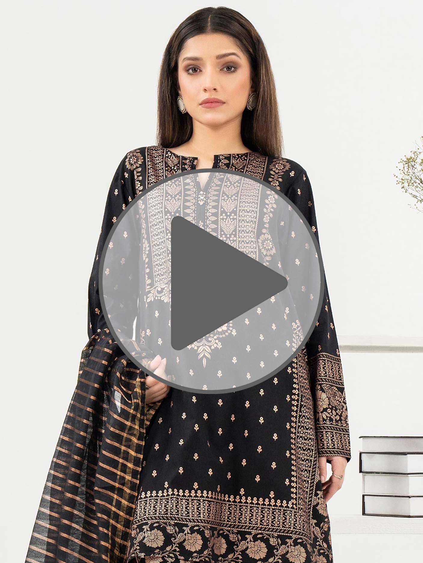 3 Piece Lawn Suit-Paste Print (Pret) view 9