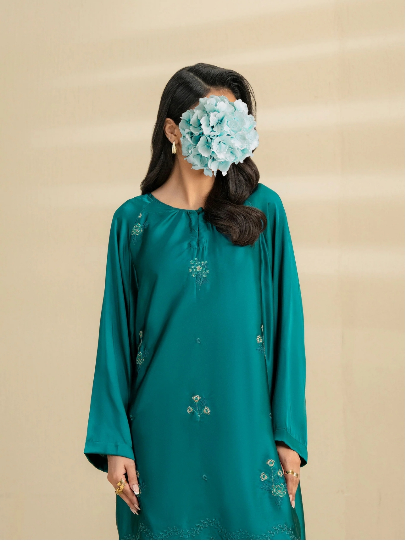 2 Piece Silk Suit-Embroidered (Pret) view 2