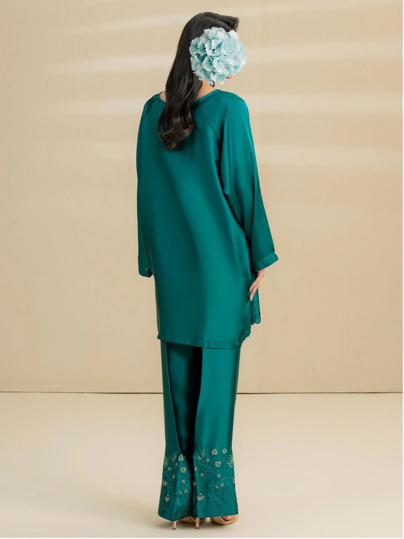 2 Piece Silk Suit-Embroidered (Pret) view 3