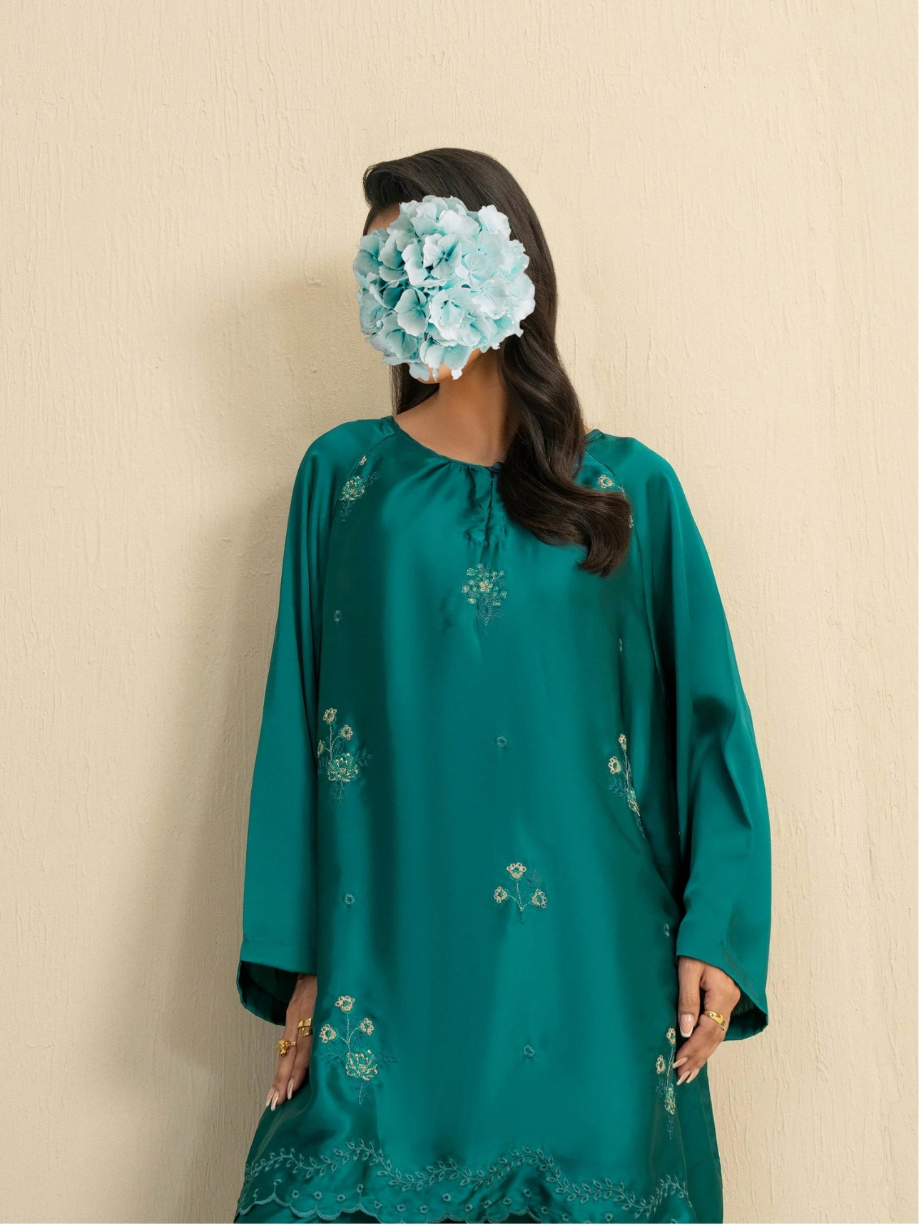 2 Piece Silk Suit-Embroidered (Pret) view 5