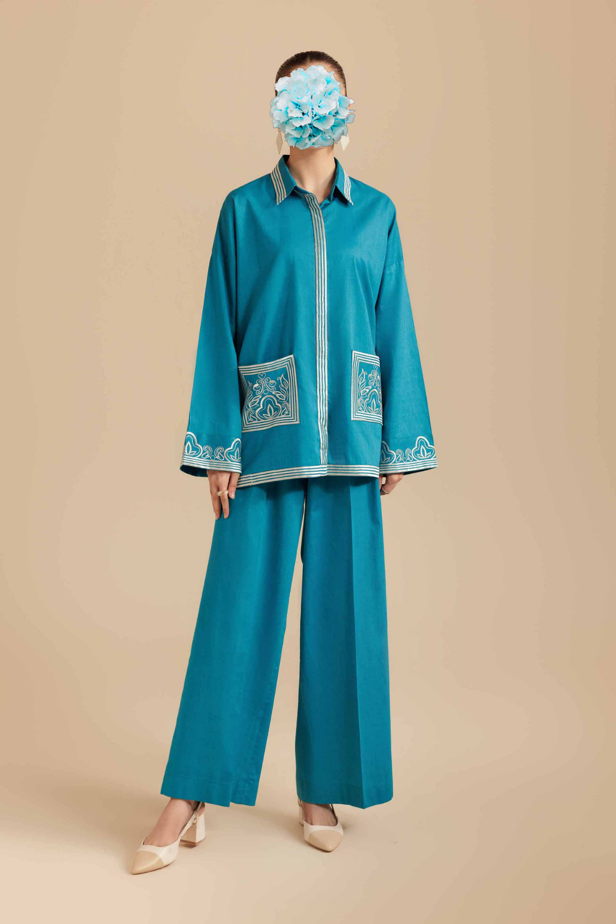 2 Piece - Embroidered Suit - AS25-116