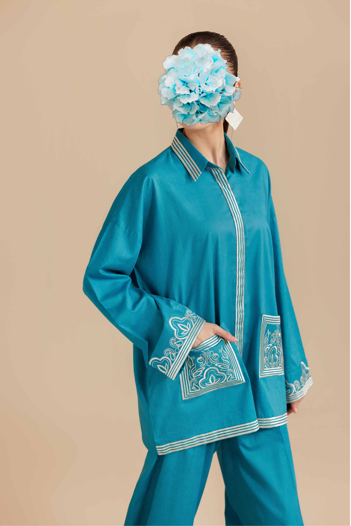 2 Piece - Embroidered Suit - AS25-116 view 3