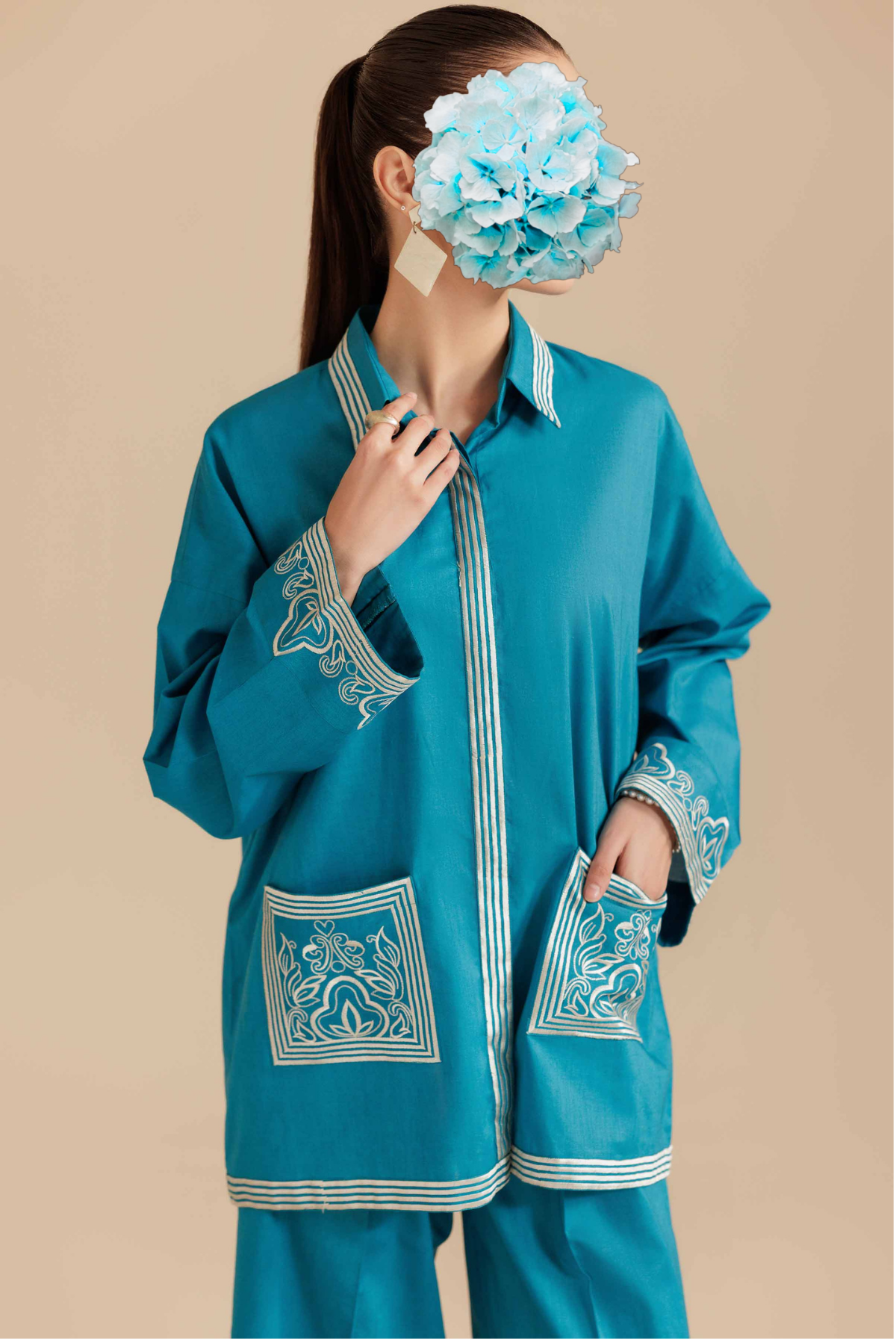 2 Piece - Embroidered Suit - AS25-116 view 4