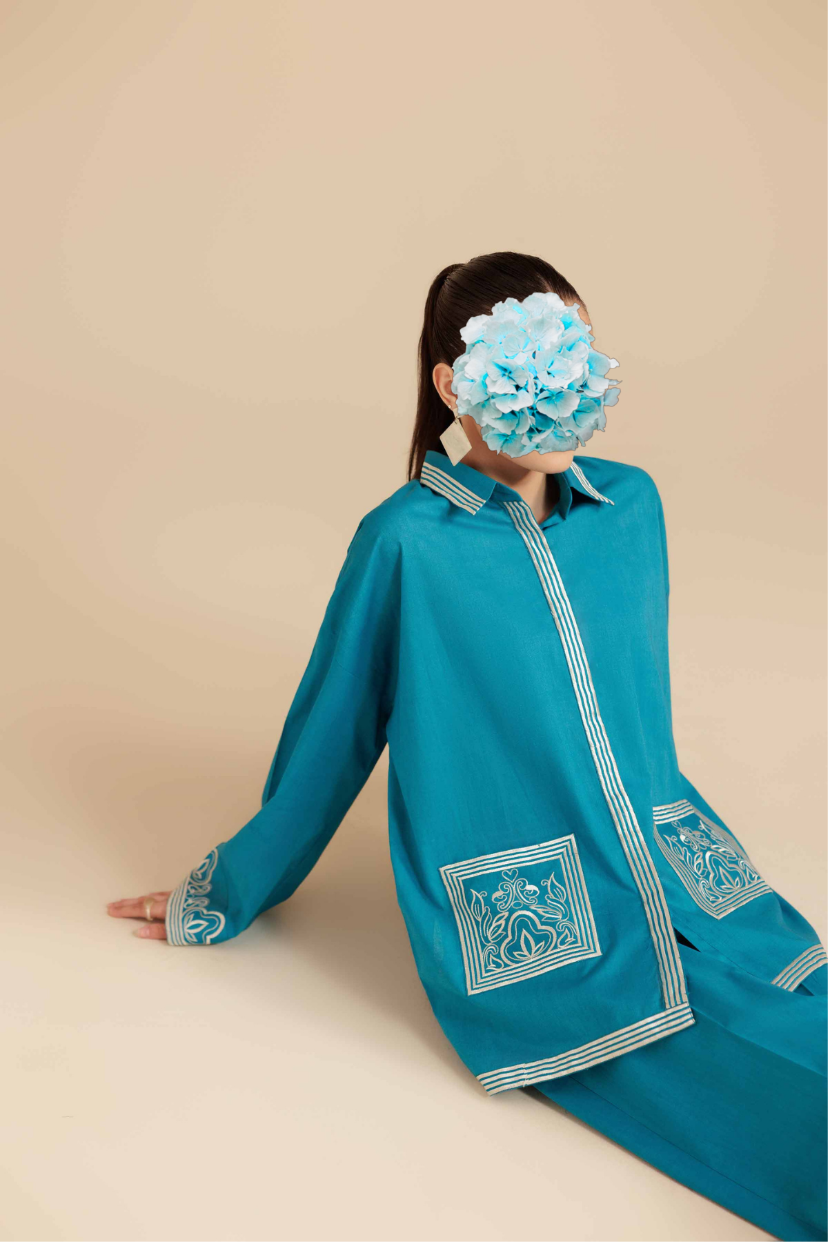 2 Piece - Embroidered Suit - AS25-116 view 5