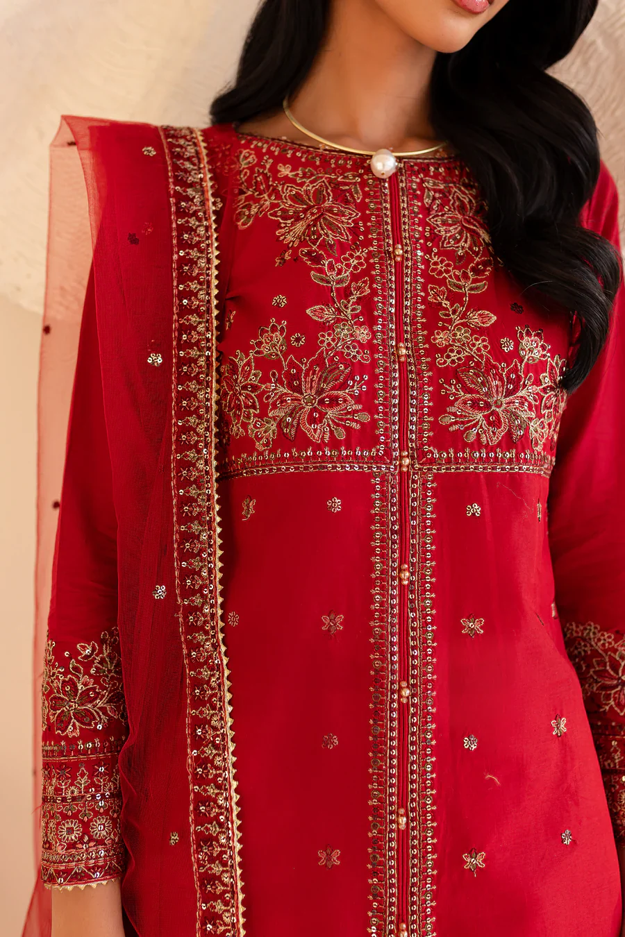 Shanaya - 3 PC Embroidered Dress view 7