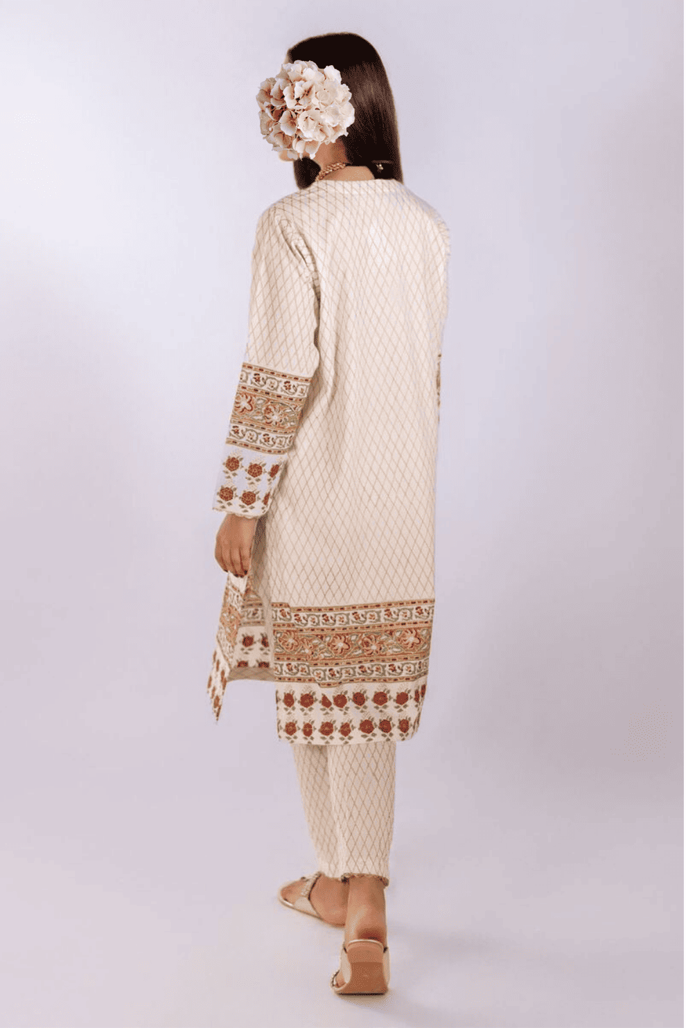 Printed | Handwoven Cotton | Kurta view 4