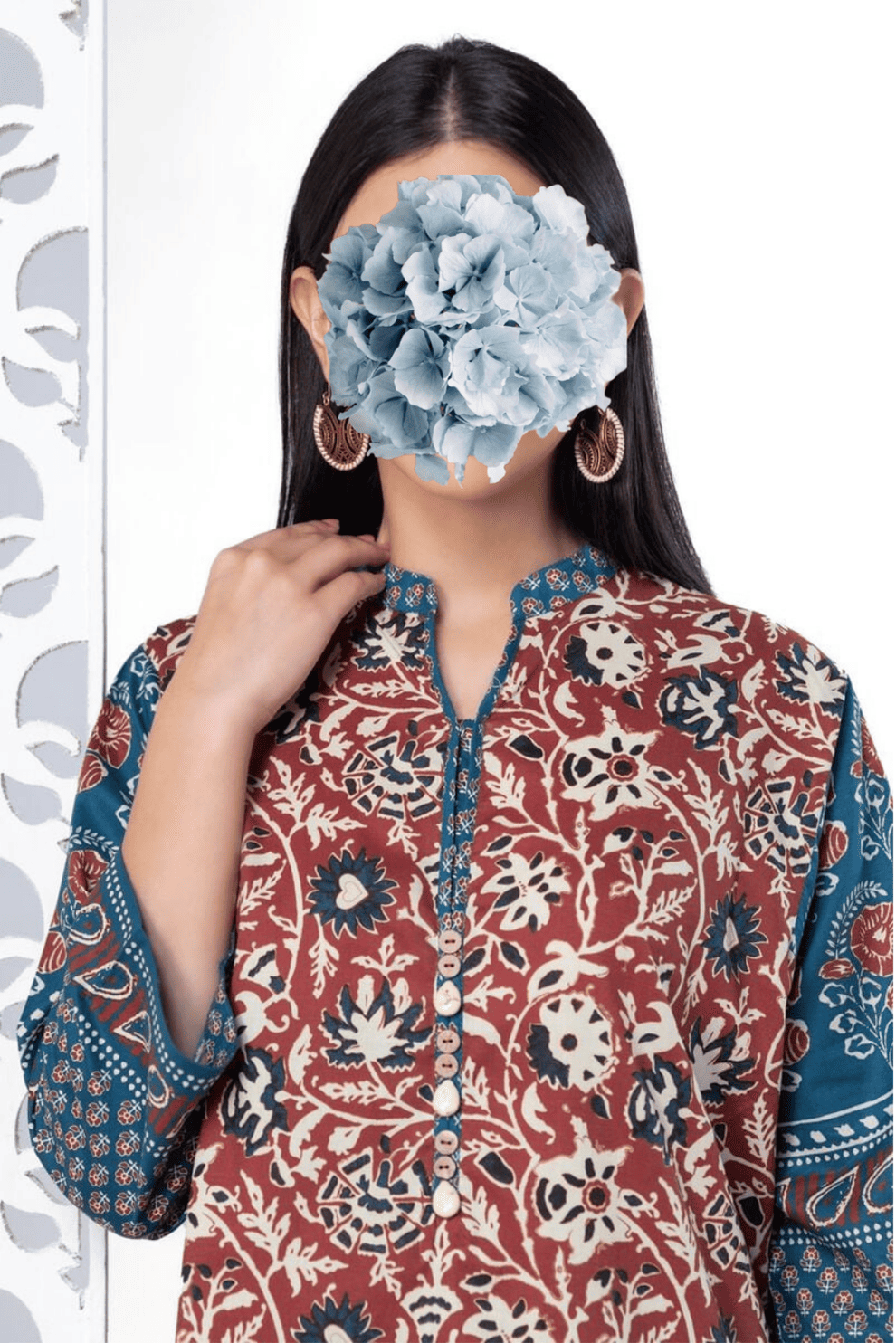 Printed | Cambric | Kurta view 2