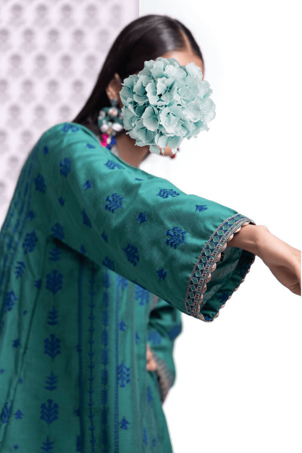 Embroidered | Raw Silk | Kurta view 2