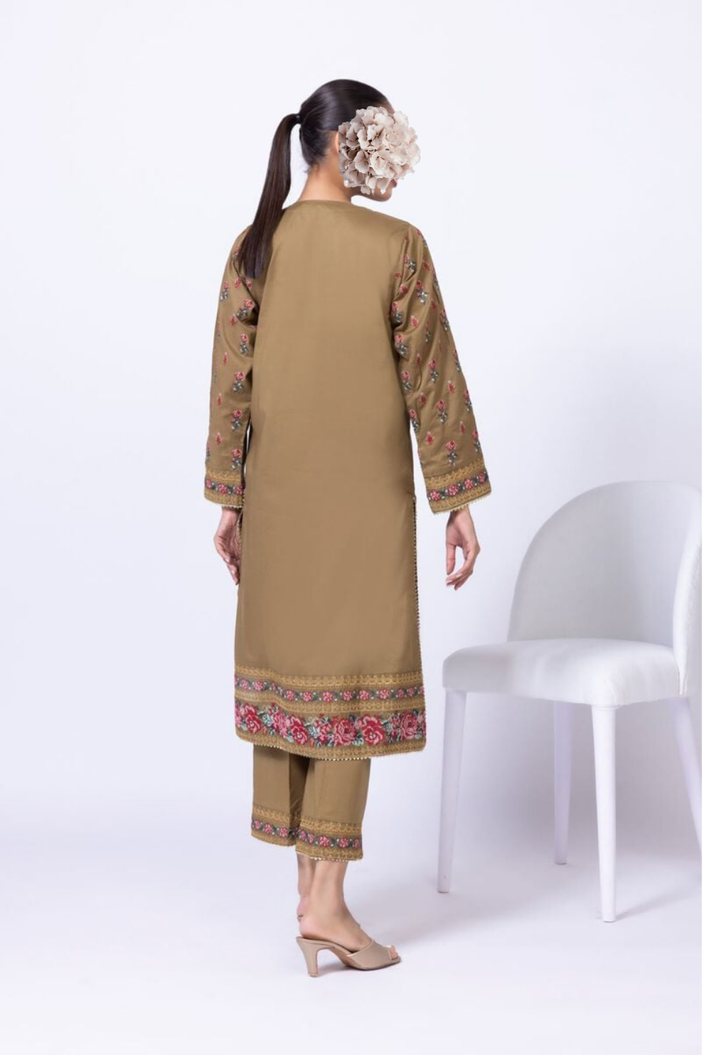 Embroidered | Cambric | Kurta view 4