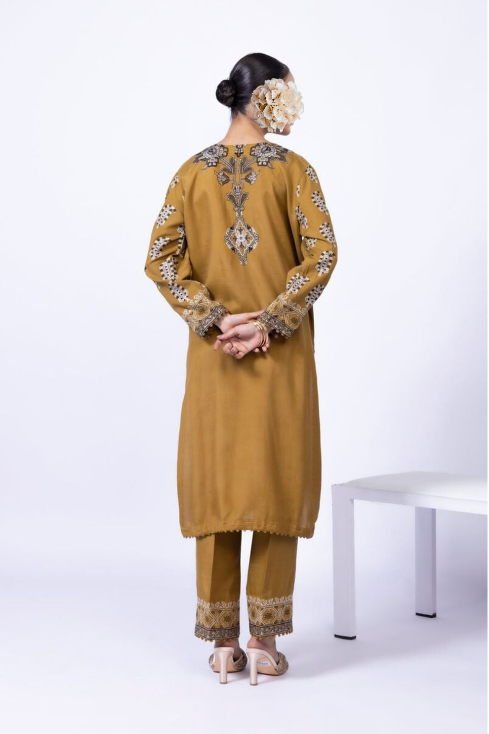 Embroidered | Thai Silk | Kurta view 3