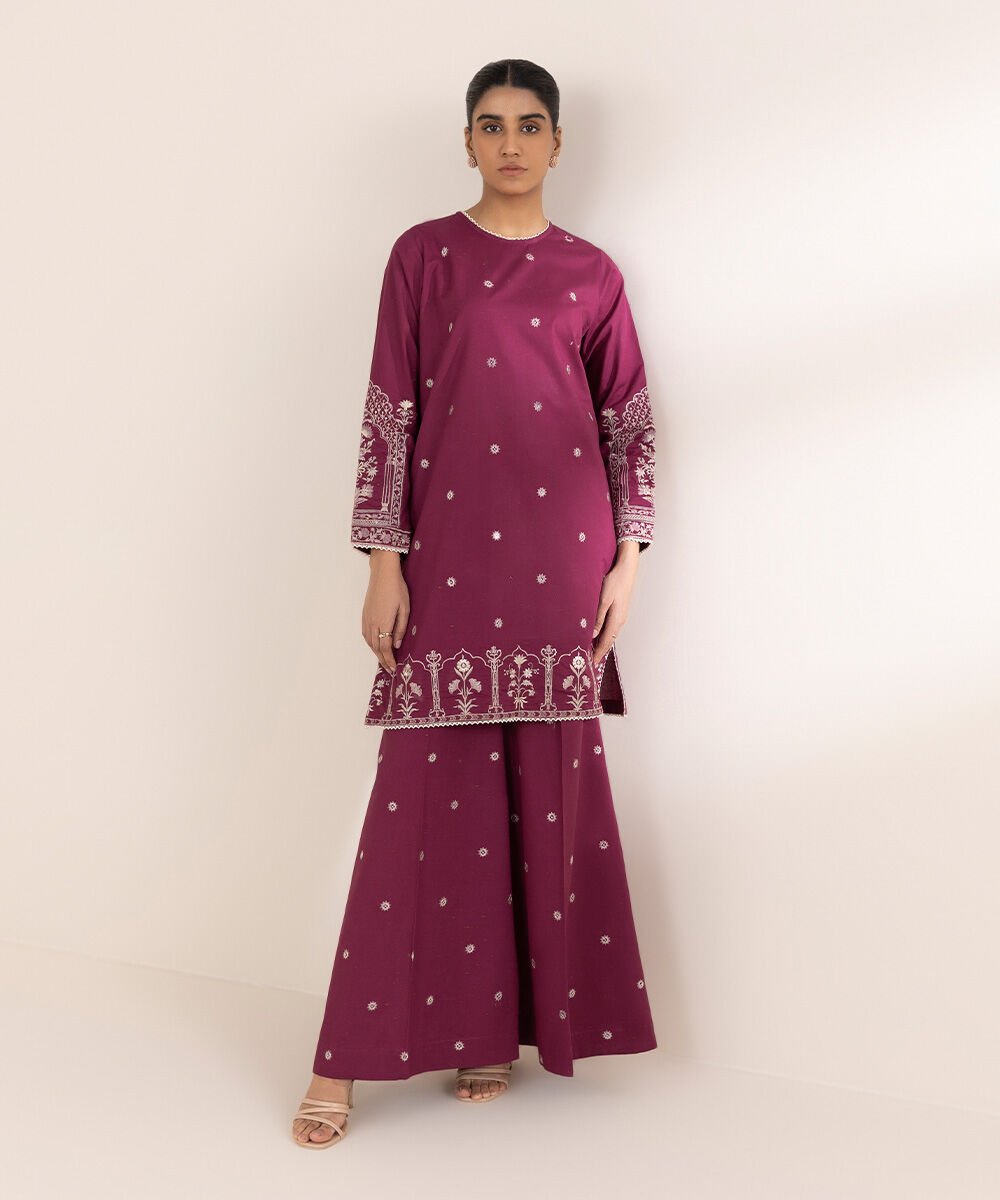 Embroidered Crosshatch Shirt