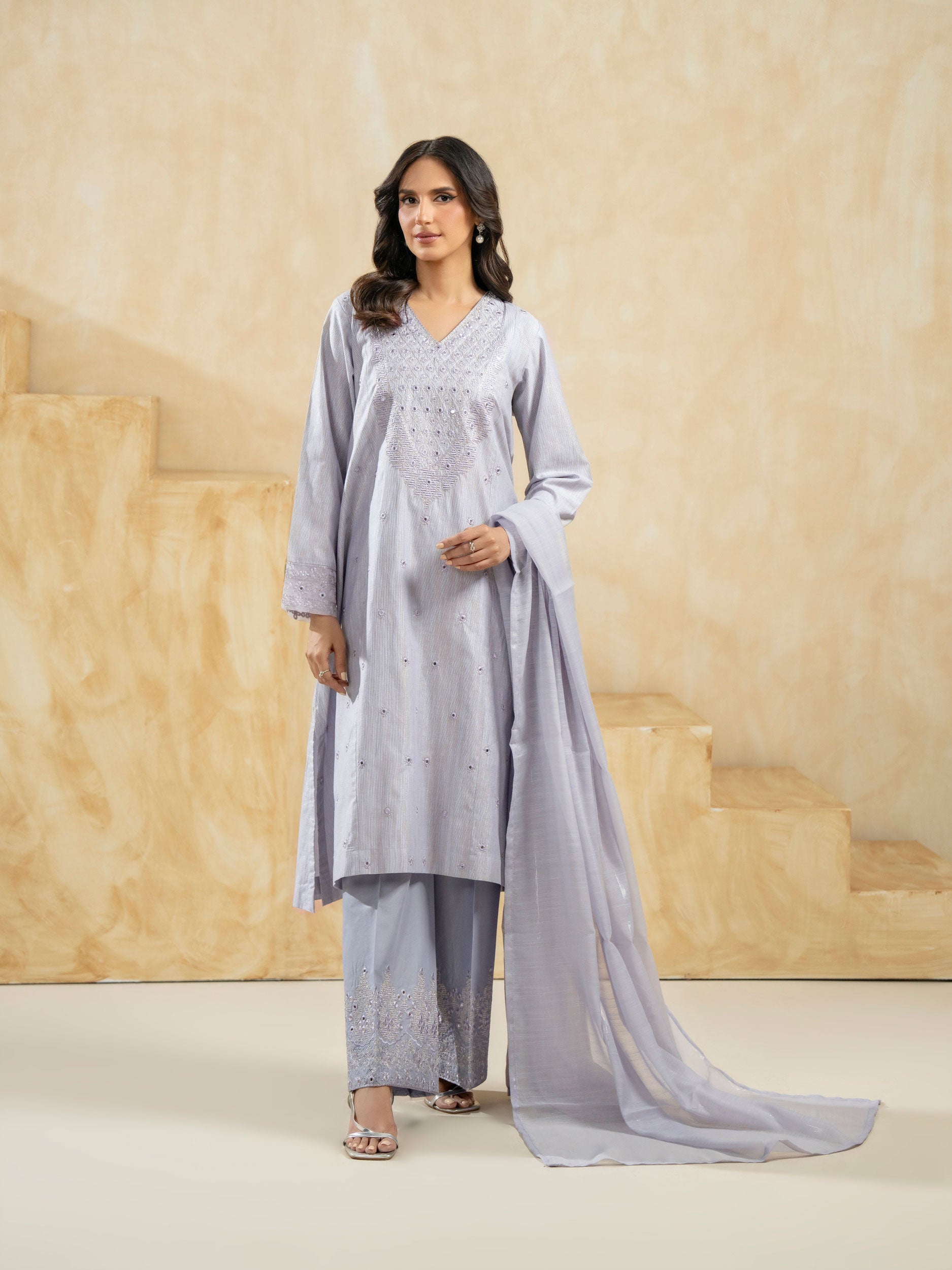 3 Piece Missouri Suit – Embroidered (Pret)