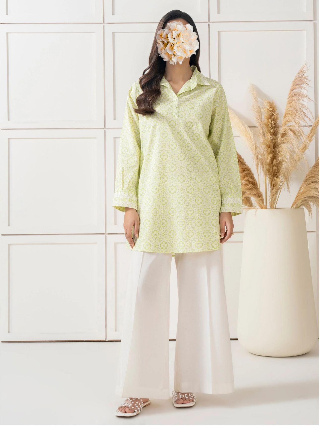 Cambric Kurti-Printed (Pret)