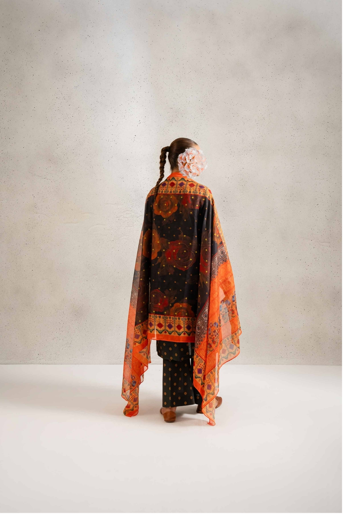 3 Piece - Printed Embroidered Suit - PE25-140 view 3