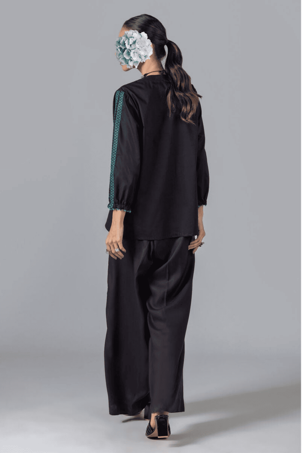 Embroidered | Crosshatch Poplin | Blouse view 4