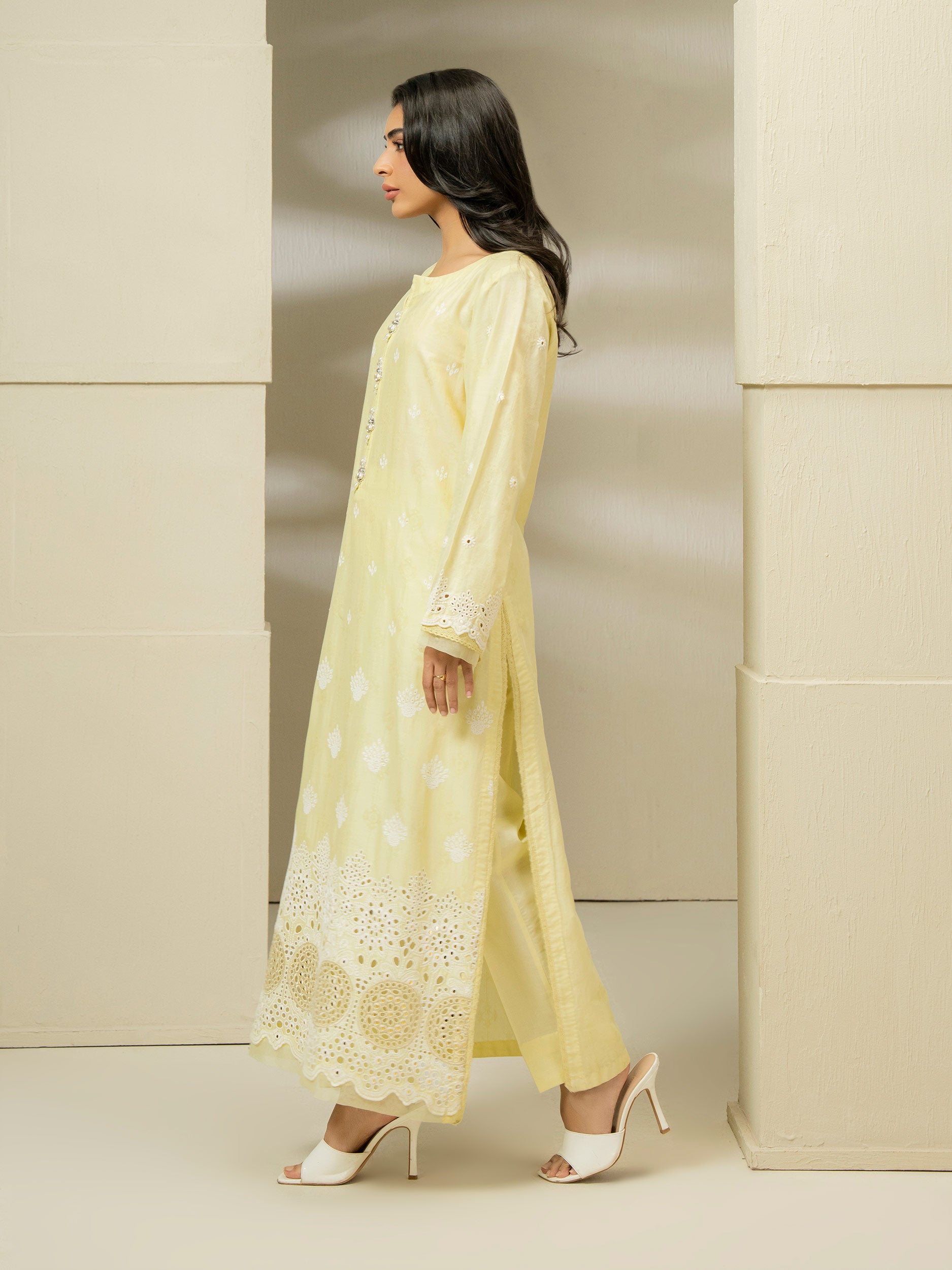 2 Piece Jacquard Suit-Embroidered (Pret) view 3