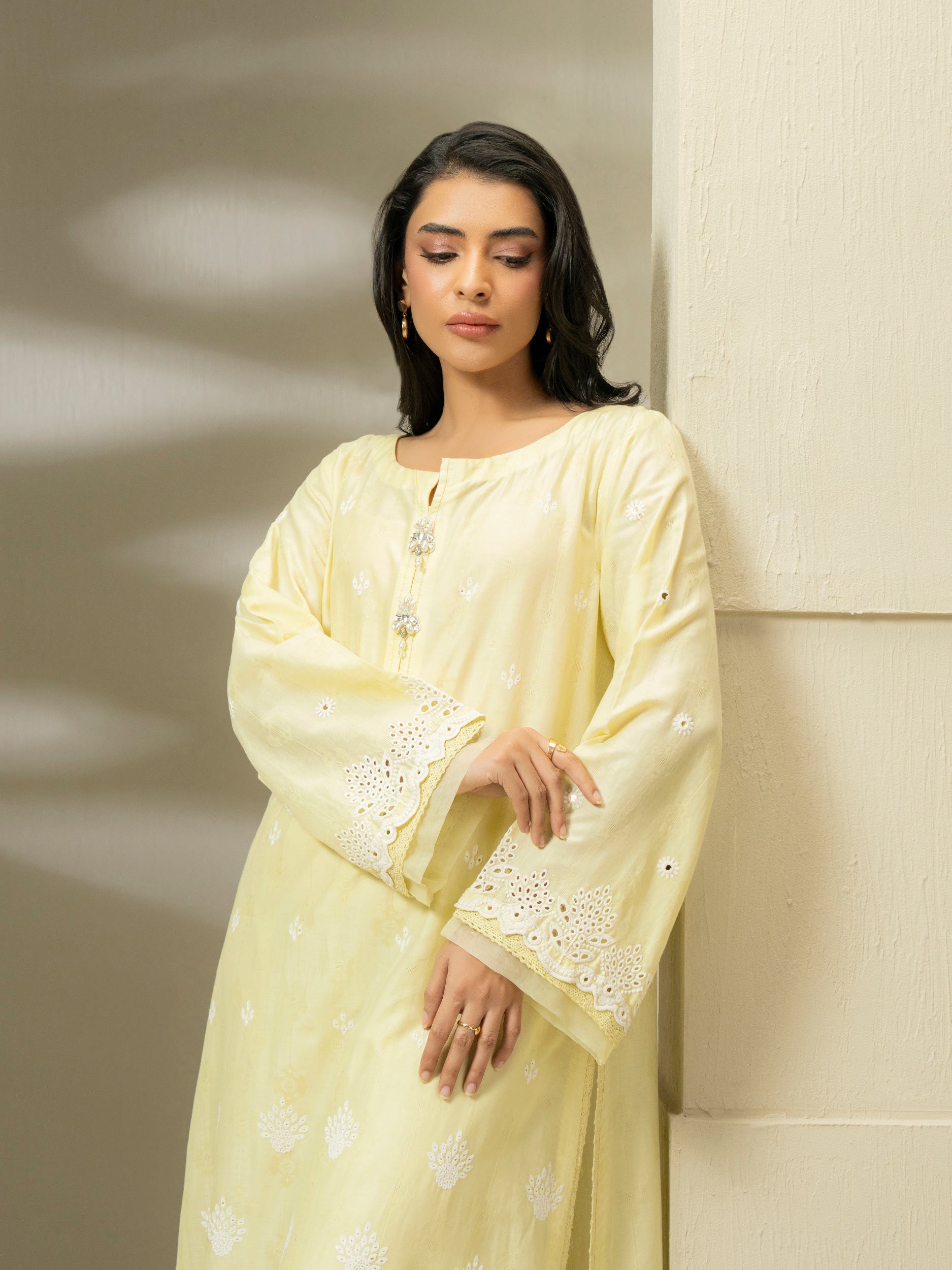 2 Piece Jacquard Suit-Embroidered (Pret) view 5