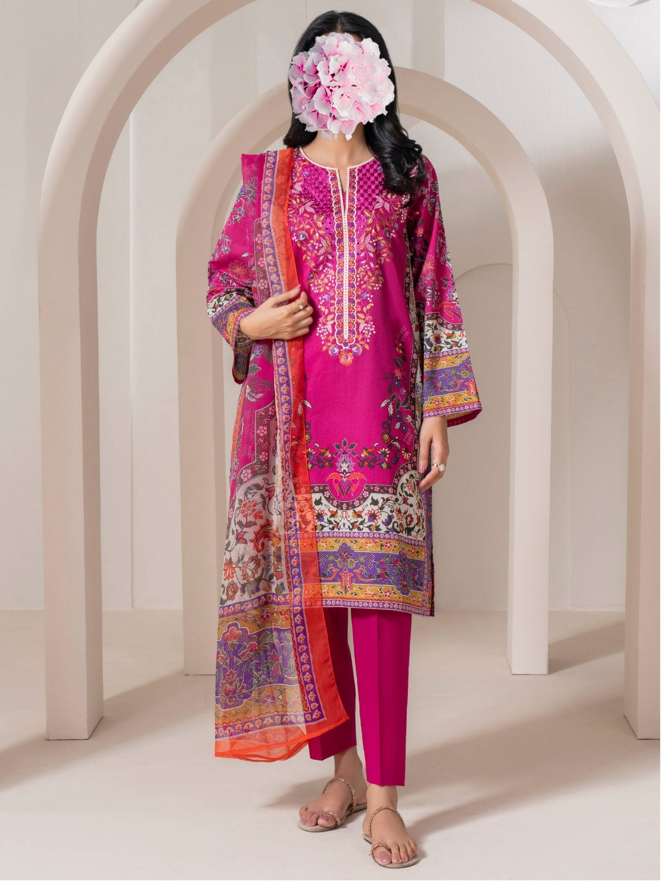 3 Piece Lawn Suit-Embroidered (Pret)