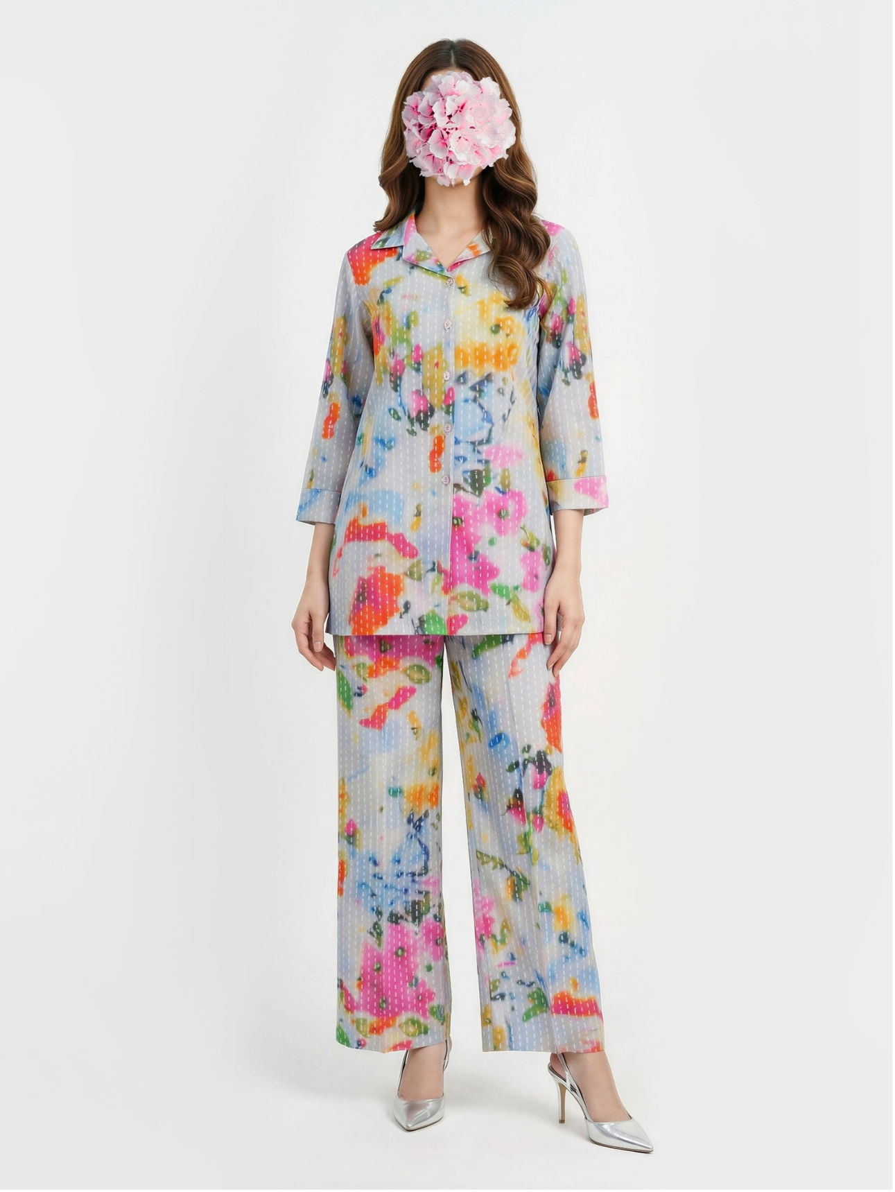 2 Piece Viscose Cotton Suit (Pret)