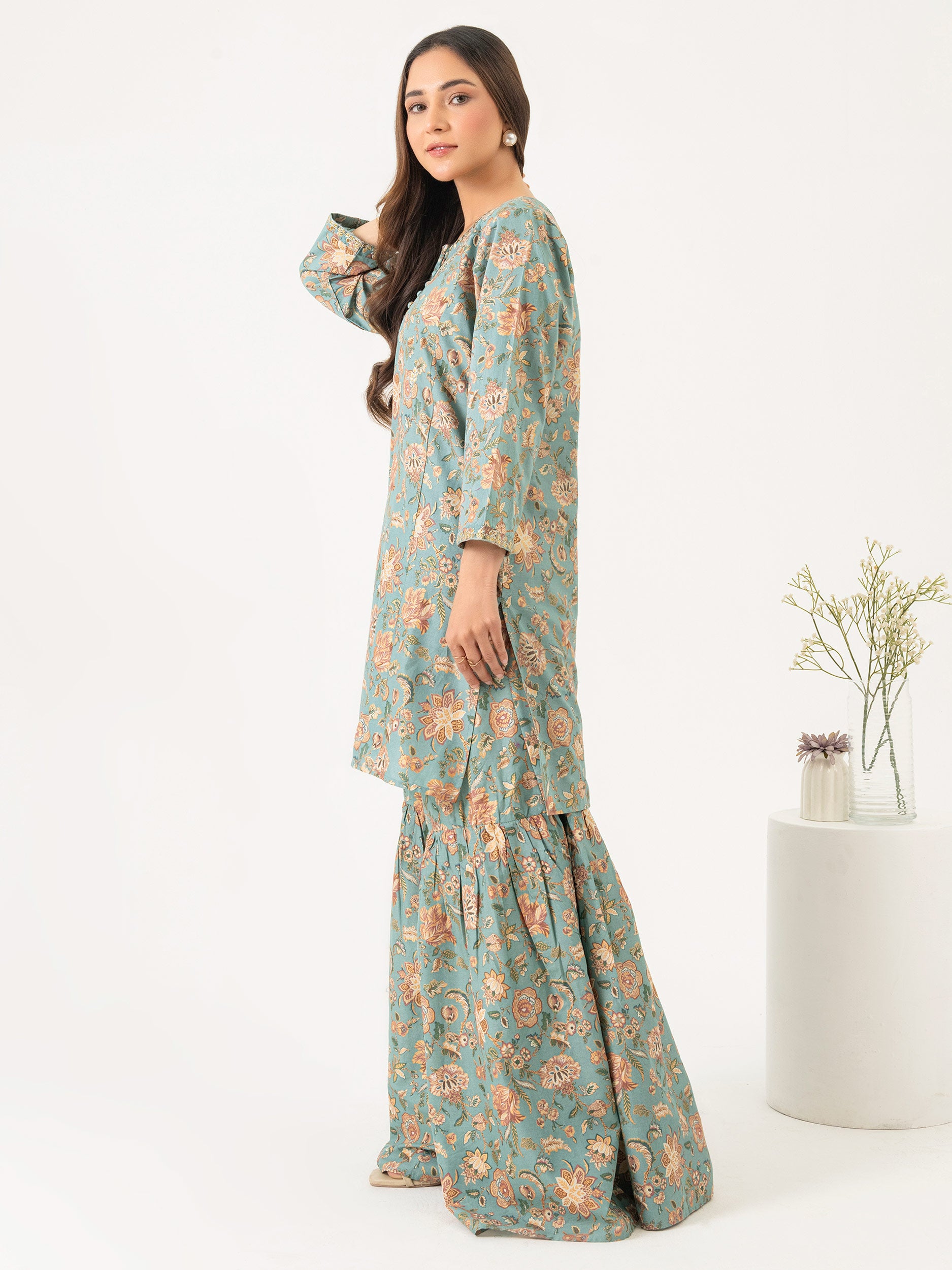2 Piece Lawn Suit-Embroidered(Pret) view 3