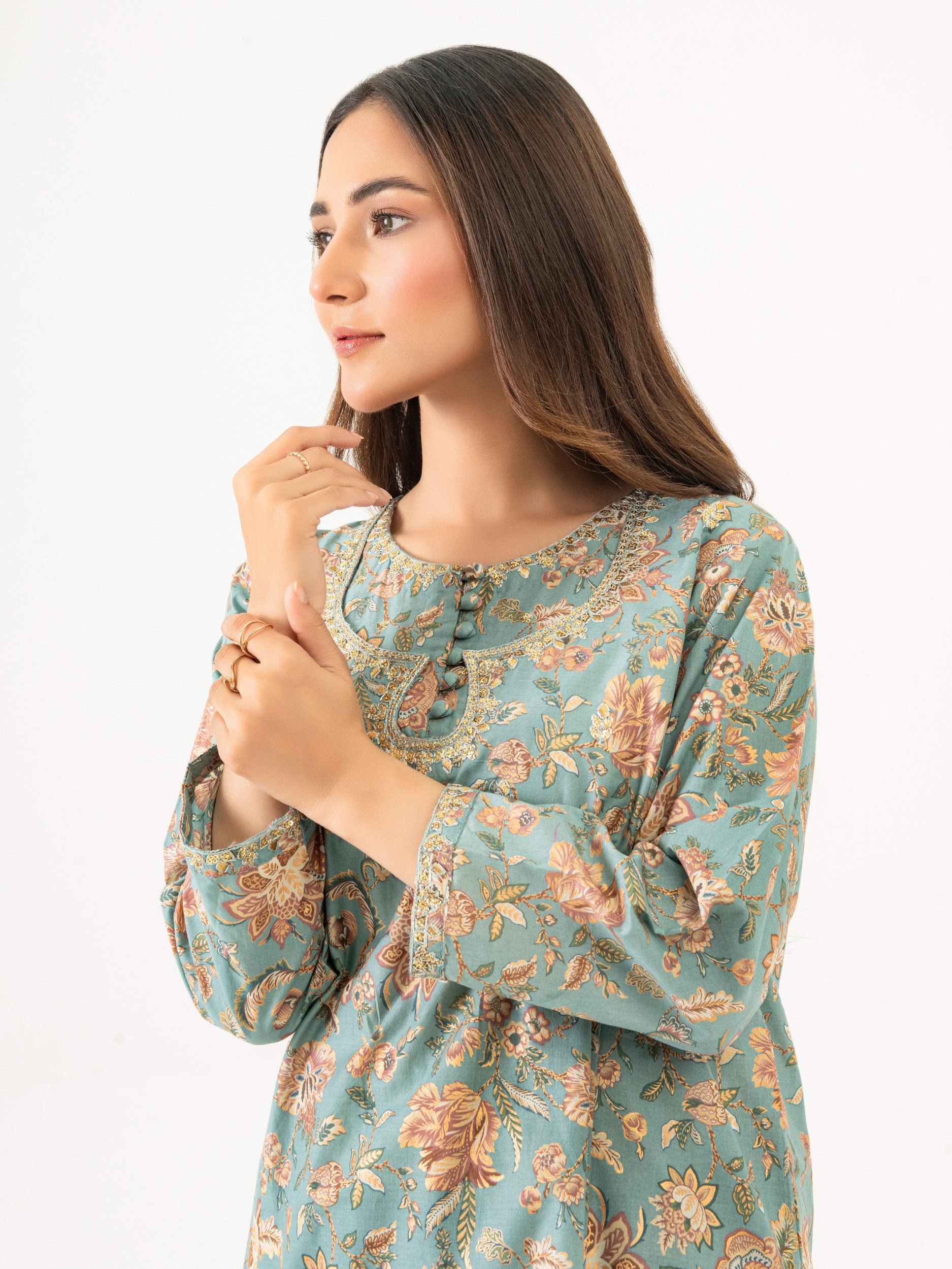 2 Piece Lawn Suit-Embroidered(Pret) view 4